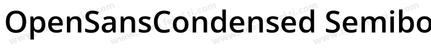 OpenSansCondensed Semibold字体转换